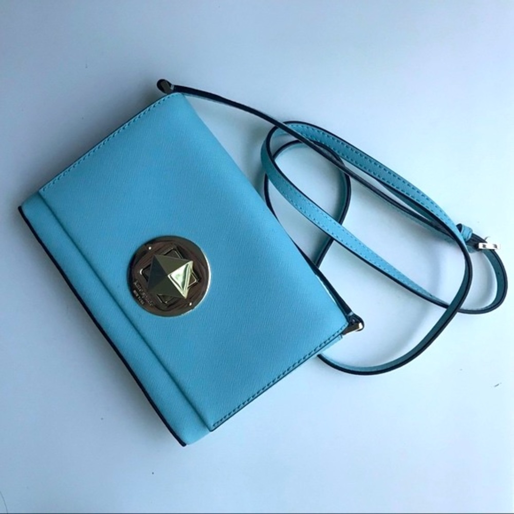 Kate Spade Newbury Lane Mint Crossbody Bag with Silver Lock